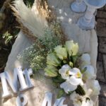 ανθοδέσμη με ορχιδέες και pampas